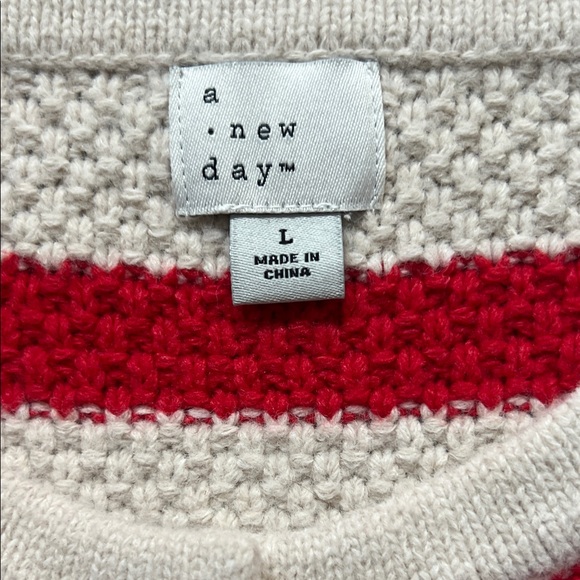 a new day Red and Cream Striped Cardigan - Picture 2 of 5